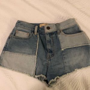 hollister jean shorts rare patch